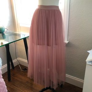 She + Sky Blush Tulle Skirt